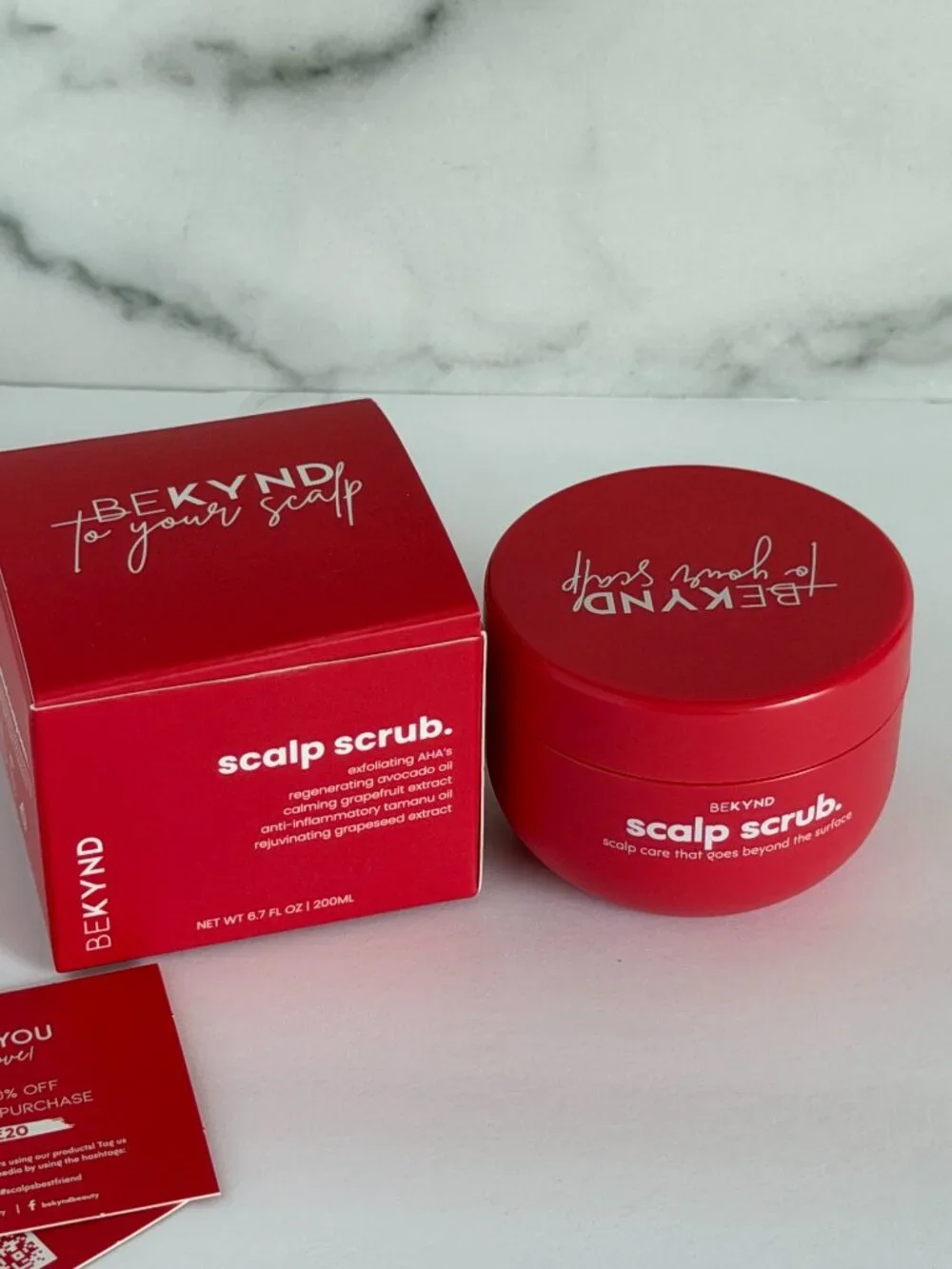 BEKYND Scalp Scrub 6.7 oz / 200ml Exfoliating AHA Scalp Treatment Vegan Hair Car